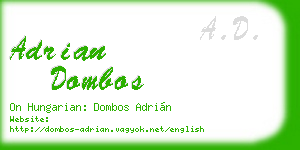 adrian dombos business card