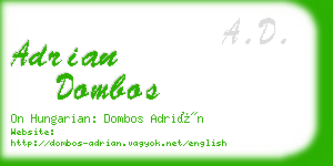 adrian dombos business card